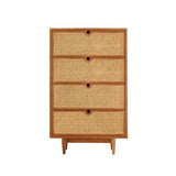 Nordic Natural 4 Drawers Chest Rattan Woven in Large-Richsoul-Cabinets & Chests,Furniture,Living Room Furniture