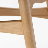 Modern Rattan Leather Dining Chair with Ash Wood and Faux Leather in Natural Finish