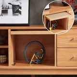 Nordic TV Stand Natural Media Console with Doors & Drawers & Shelf Rattan Woven in Large-Richsoul-Furniture,Living Room Furniture,TV Stands