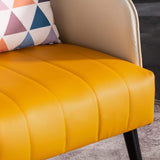 26" Wide Slipper Chair Accent Chair for Living Room with Microfiber Leather Upholstery-Richsoul-Chairs & Recliners,Furniture,Living Room Furniture