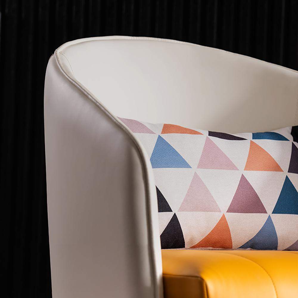 26" Wide Slipper Chair Accent Chair for Living Room with Microfiber Leather Upholstery-Richsoul-Chairs & Recliners,Furniture,Living Room Furniture