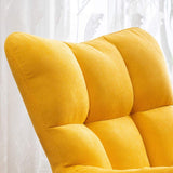 Modern Gray Accent Chair with Tufted Upholstered Cotton & Linen Rocking-Richsoul-Chairs & Recliners,Furniture,Living Room Furniture