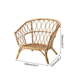 PE Rattan Accent Chair Fabric Upholstered with Cushion Chair-Richsoul-Chairs & Recliners,Furniture,Living Room Furniture