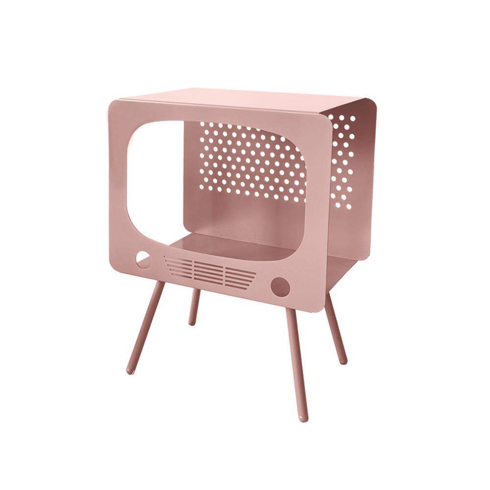 TV Sculpt Display Shelving Unique End Table in Pink-Richsoul-End & Side Tables,Furniture,Living Room Furniture