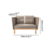 Outdoor Armchair Sofa with Cushion Pillow Accent Chair in Solid Wood Bottom