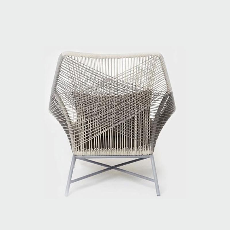 Outdoor PE Rattan Patio Chair Armchair with Cushion Pillow(Set of 2)