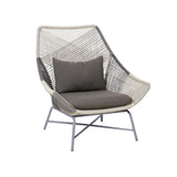 Outdoor PE Rattan Patio Chair Armchair with Cushion Pillow(Set of 2)