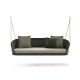 Traditional Wide Outdoor Rattan Swing Sofa Hanging Chair with Cushion