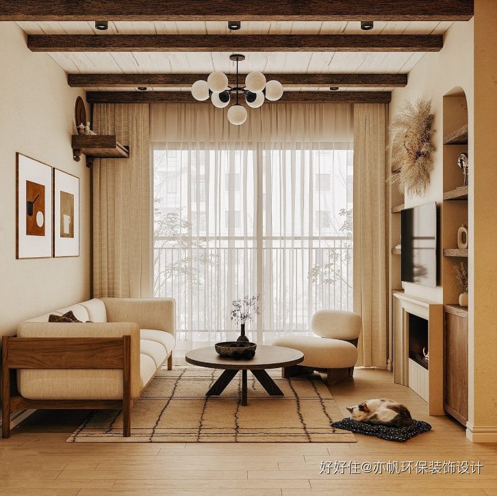 Wabi-sabi in einem kompakten 80 m² großen Haus umarmen: Wo kleine Räume ein großes Ambiente treffen