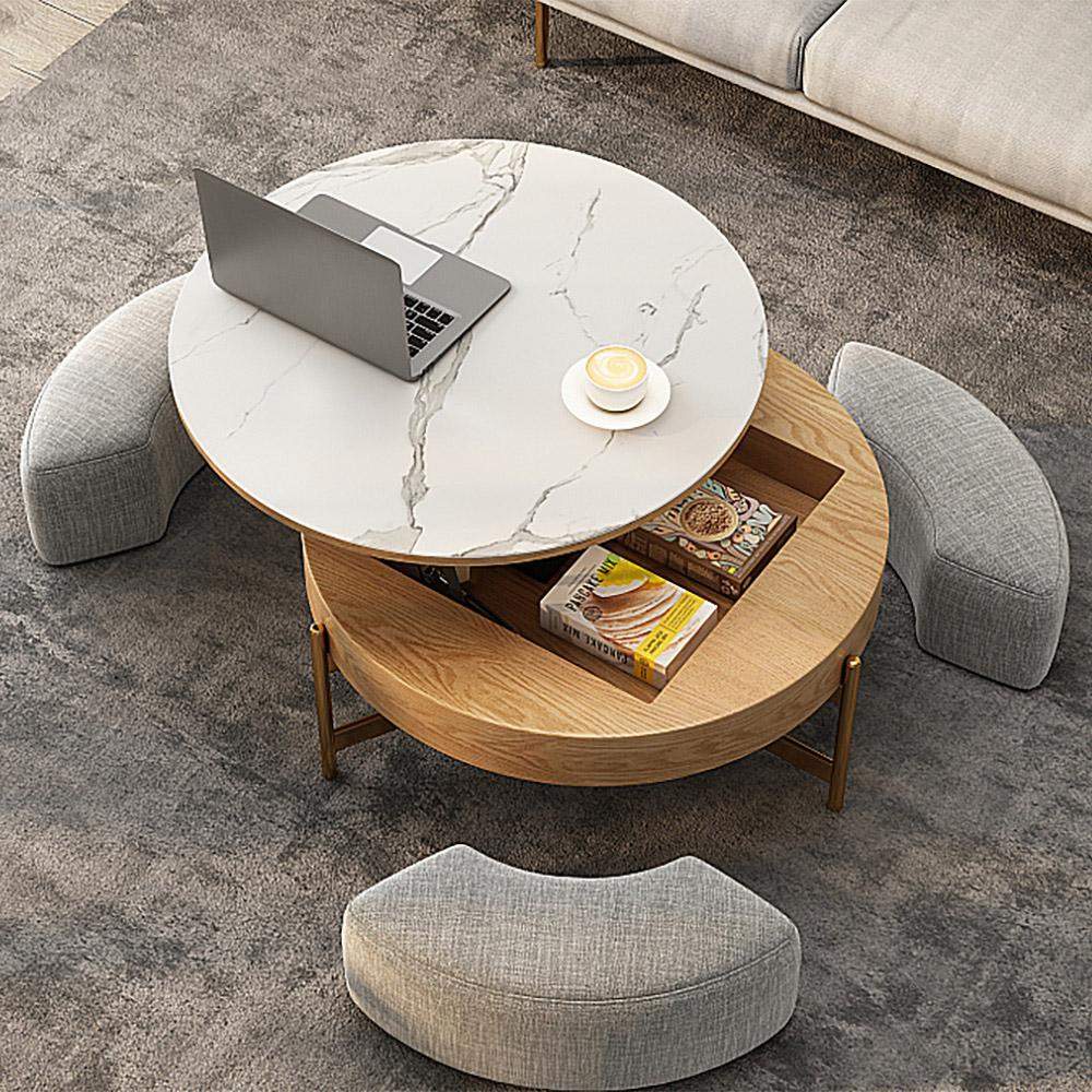 Round Coffee Table Saves You From the Anxiety of Choosing the Right Table in a Small Space