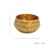 1.6″ Brass Feng Shui Decor Eight Blessings Wealth Bowl for Office Living Room