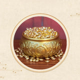 1.6″ Brass Feng Shui Decor Eight Blessings Wealth Bowl for Office Living Room