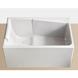 10″ Deep Soaking Tub - Rectangle Modern Acrylic Soaking Bathtub
