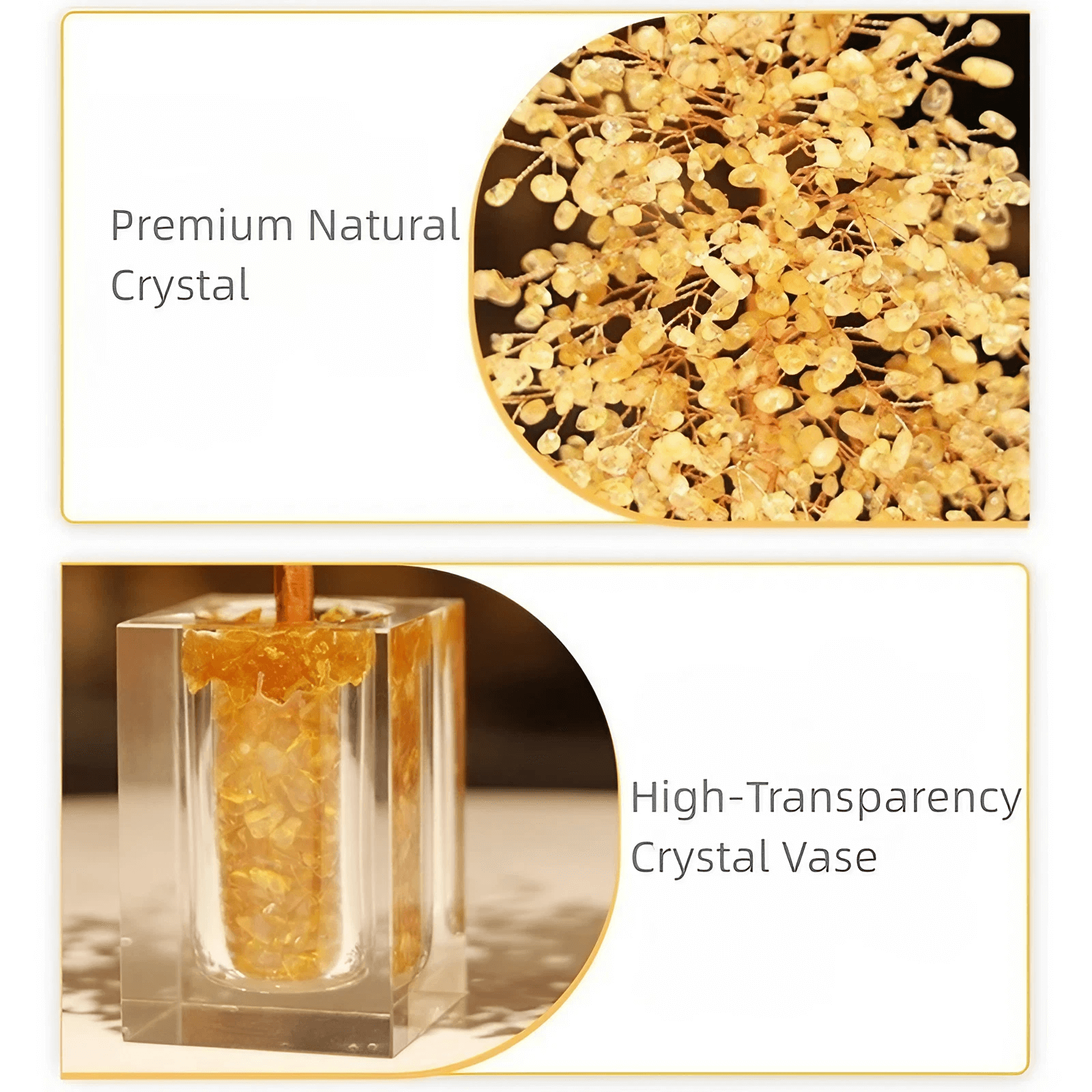 11.8″ Crystal Money Tree Feng Shui Decor for Office Living Room