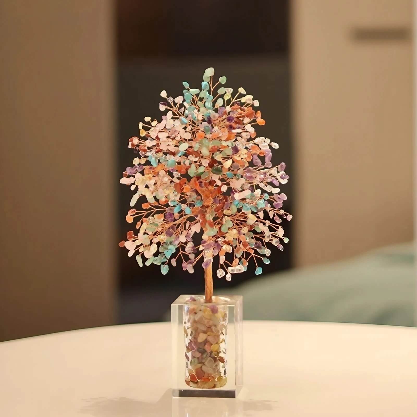 stone money tree 11.8″ Crystal Money Tree Feng Shui Decor for Office Living Room – WEHOMZ