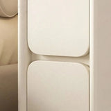 12″ White Wood Narrow Bedside Table - Modern Design with Drawers