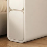 12″ White Wood Narrow Bedside Table - Modern Design with Drawers