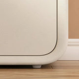 12″ White Wood Narrow Bedside Table - Modern Design with Drawers