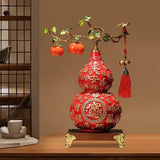 14.2″ Resin Feng Shui Decor Hundred Blessings Gourd for Office Living Room