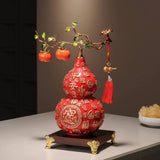 14.2″ Resin Feng Shui Decor Hundred Blessings Gourd for Office Living Room