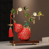 14.2″ Resin Feng Shui Decor Hundred Blessings Gourd for Office Living Room