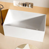 19″ Deep Soaking Bathtub - Acrylic Rectangle Modern Style