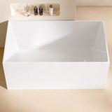 19″ Deep Soaking Bathtub - Acrylic Rectangle Modern Style