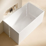 19″ Deep Soaking Bathtub - Acrylic Rectangle Modern Style