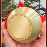 2.6″ Feng Shui Decor Smooth Brass Gourd for Office Living Room Brass Material