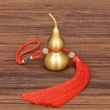 2.6″ Feng Shui Decor Smooth Brass Gourd for Office Living Room Brass Material