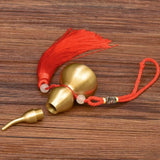 2.6″ Feng Shui Decor Smooth Brass Gourd for Office Living Room Brass Material
