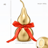 2.6″ Feng Shui Decor Smooth Brass Gourd for Office Living Room Brass Material