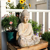 21.3″ Garden Buddha Statue - Durable Magnesium Oxide - Buddha Planter for Yard and Balcony