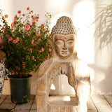 21.3″ Garden Buddha Statue - Durable Magnesium Oxide - Buddha Planter for Yard and Balcony