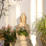 21.3″ Garden Buddha Statue - Durable Magnesium Oxide - Buddha Planter for Yard and Balcony