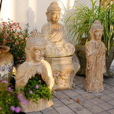 21.3″ Garden Buddha Statue - Durable Magnesium Oxide - Buddha Planter for Yard and Balcony