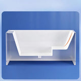 22″ Deep Soaking Bathtub - Rectangle Acrylic Modern Style