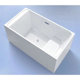 22″ Deep Soaking Bathtub - Rectangle Acrylic Modern Style