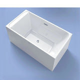 22″ Deep Soaking Bathtub - Rectangle Acrylic Modern Style