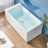 22″ Deep Soaking Bathtub - Rectangle Acrylic Modern Style