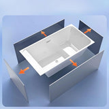 22″ Deep Soaking Bathtub - Rectangle Acrylic Modern Style