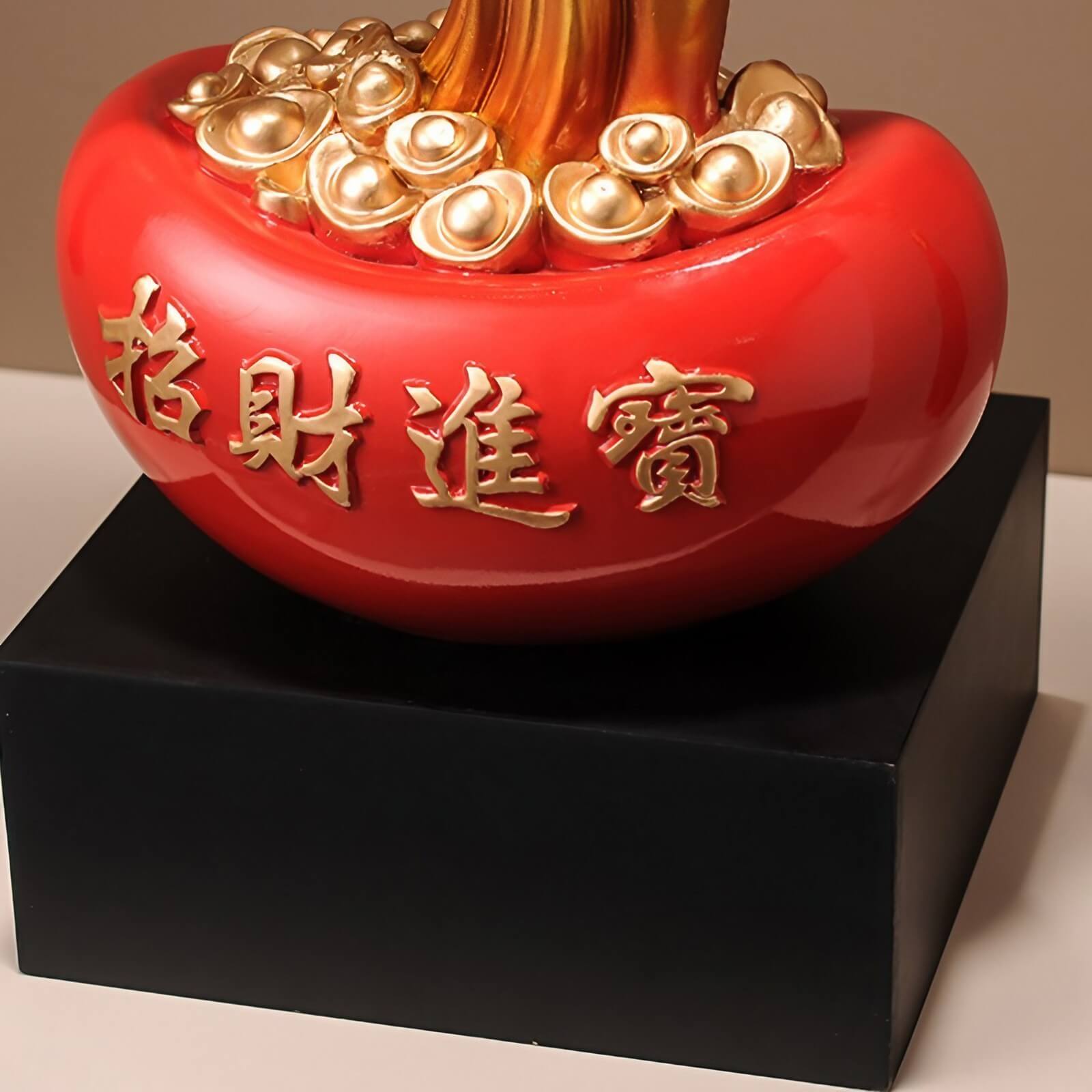 24.8″ Feng Shui Decor Gold Coin Money Tree Resin for Office Living Room