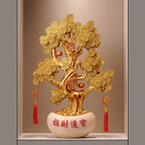 24.8″ Feng Shui Decor Gold Coin Money Tree Resin for Office Living Room