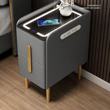 24″ Narrow Bedside Table - Off-White Modern Wood Nightstand Only
