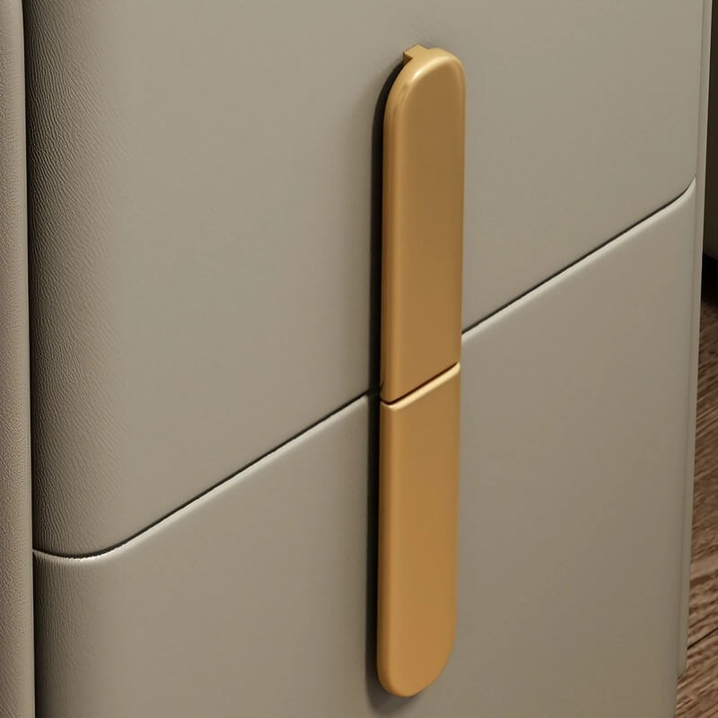 24″ Narrow Bedside Table - Off-White Modern Wood Nightstand Only