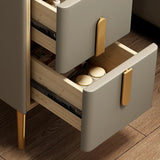 24″ Narrow Bedside Table - Off-White Modern Wood Nightstand Only