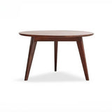 24″ Natural Wood Top Round Coffee Table - Japandi Minimalist Solid Wood 3 Legs