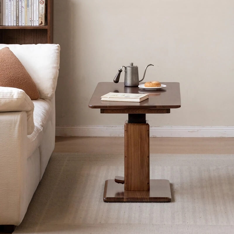 24″ Rectangle Adjustable Height Desk - LiftTop Solid Natural Wood