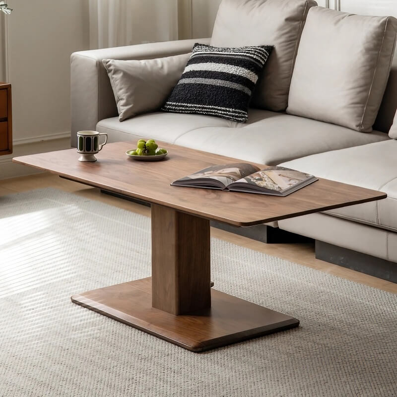 24″ Rectangle Adjustable Height Desk - LiftTop Solid Natural Wood