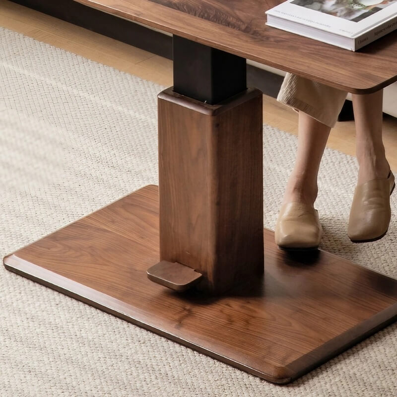 24″ Rectangle Adjustable Height Desk - LiftTop Solid Natural Wood